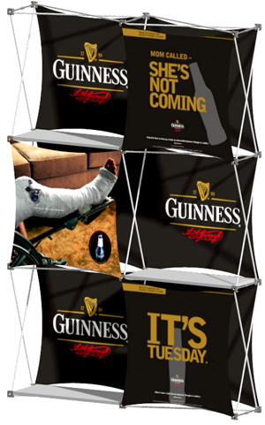 6 foot portable pop up trade show displays